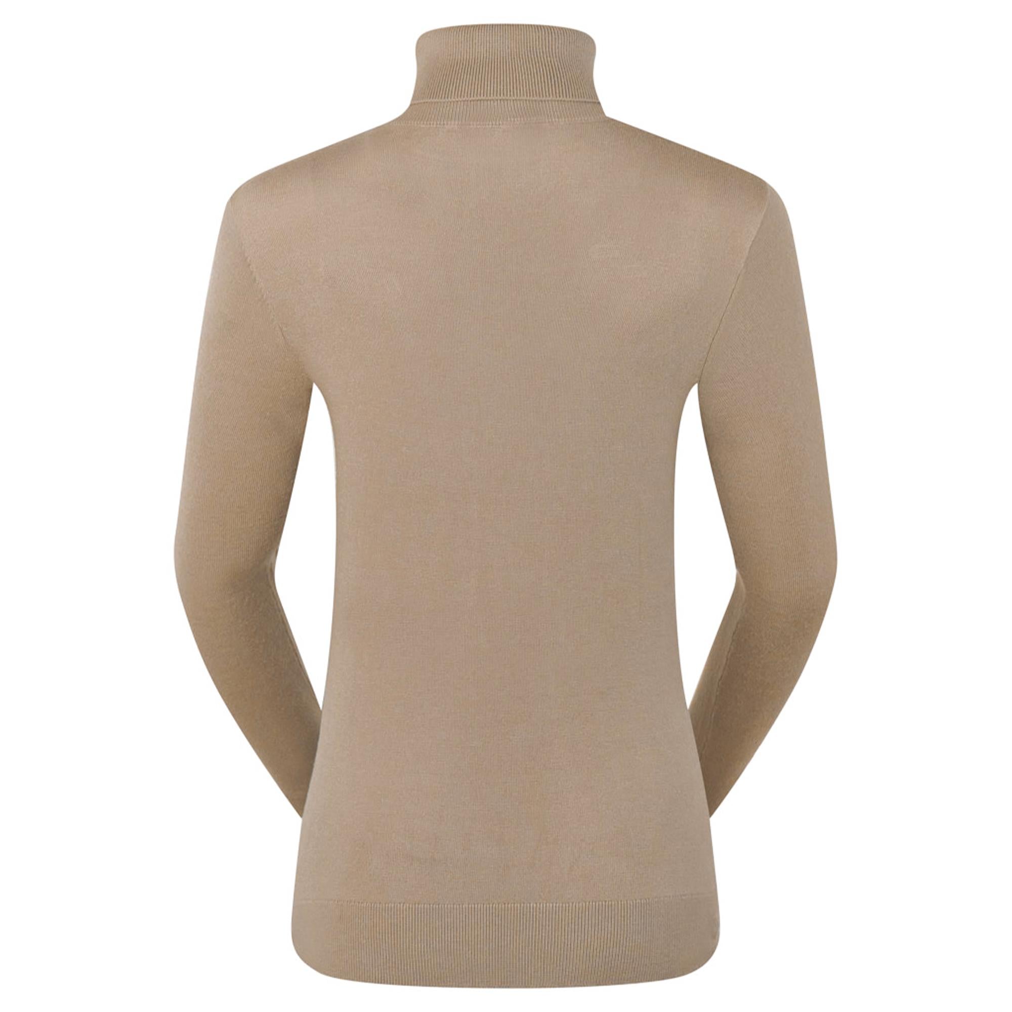 Pure Golf Simone Ladies Golf Roll Neck Cappuccino